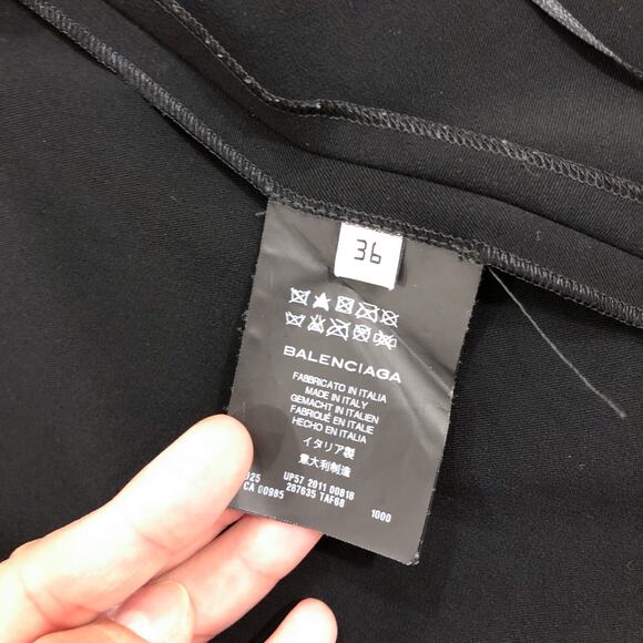 Balenciaga Black Dress Front Tie - Picture 9 of 12